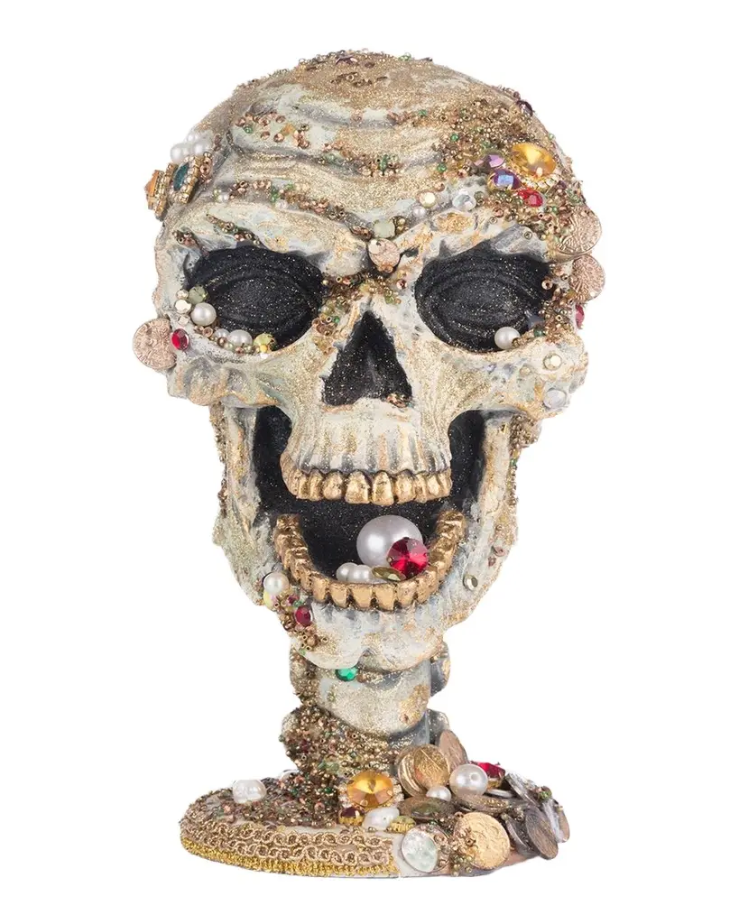 Katherine 's Collection Treacherous Treasure Tall Skull Tabletop