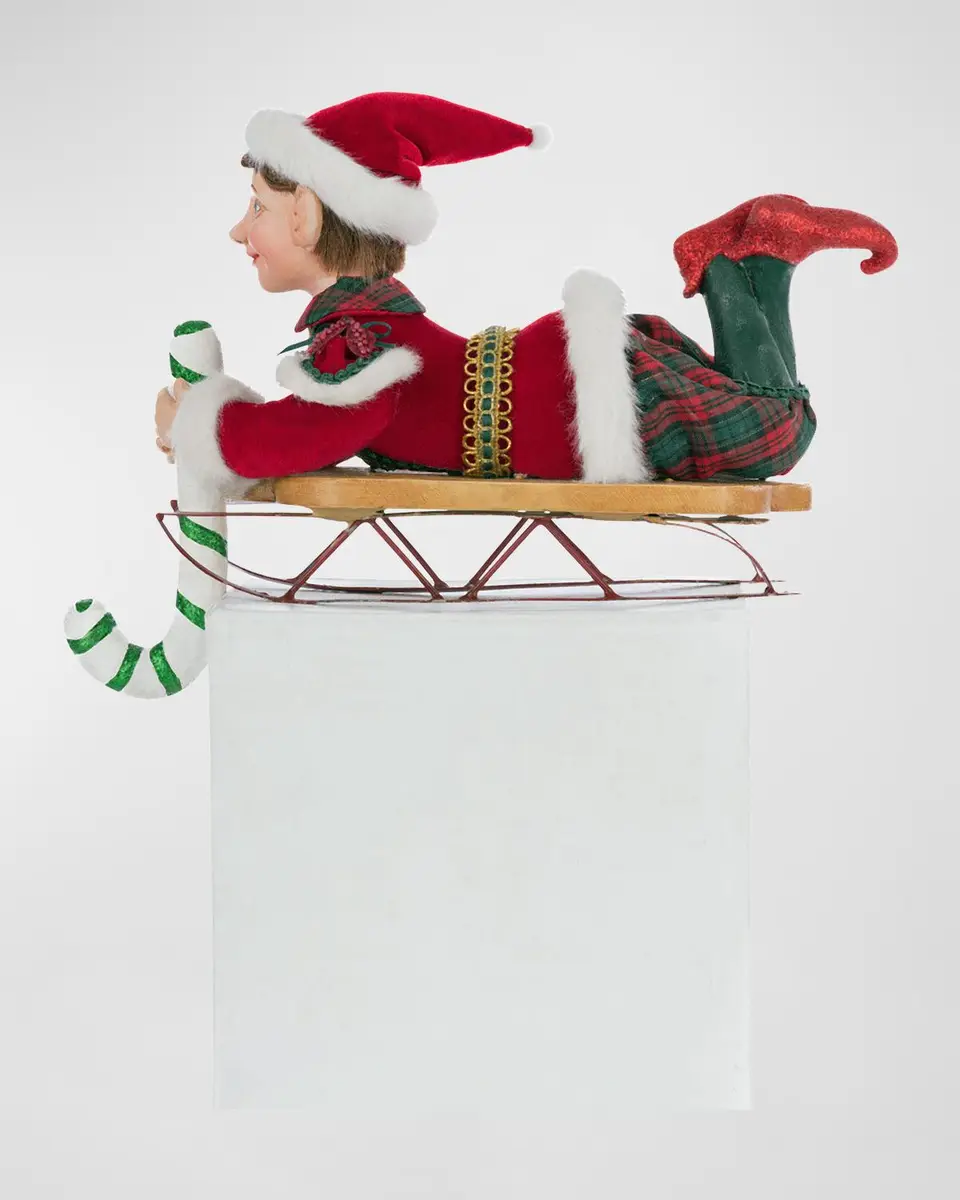 Katherine 's Collection Laying Elf with Giftbox Stocking Holder | Thumbnail 3