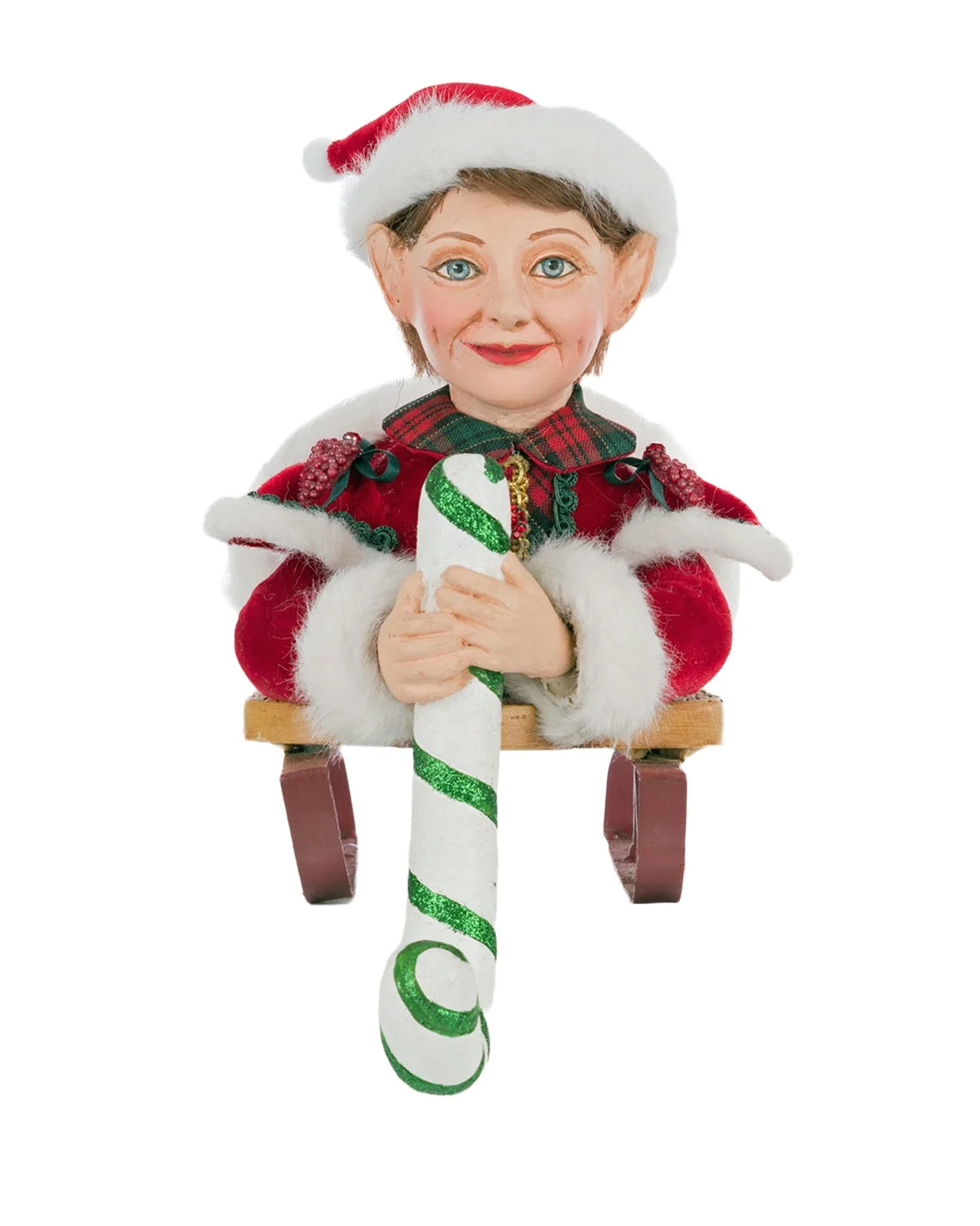 Katherine 's Collection Laying Elf with Giftbox Stocking Holder
