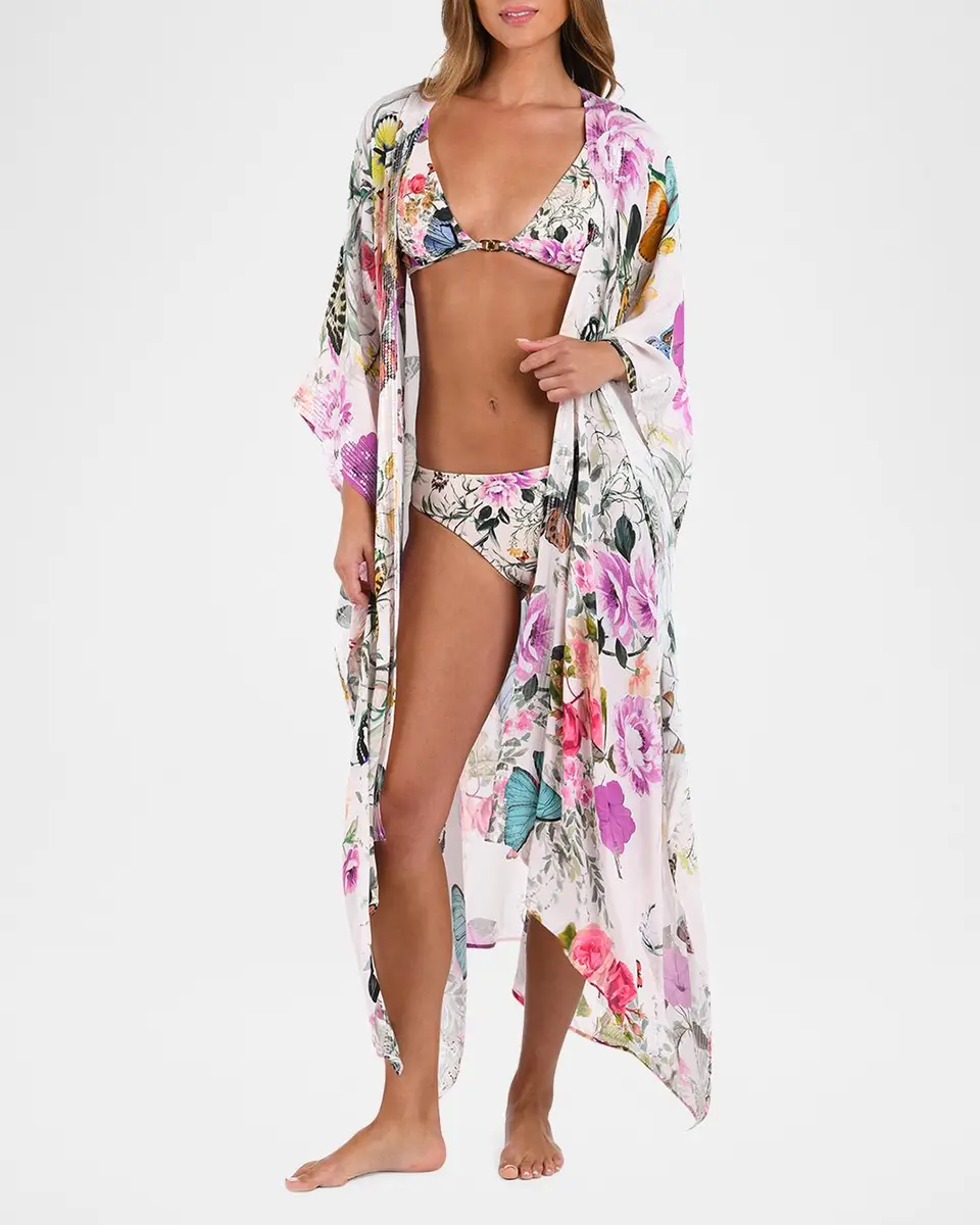L'Agence Kara Butterfly Maxi Kimono | Thumbnail 2