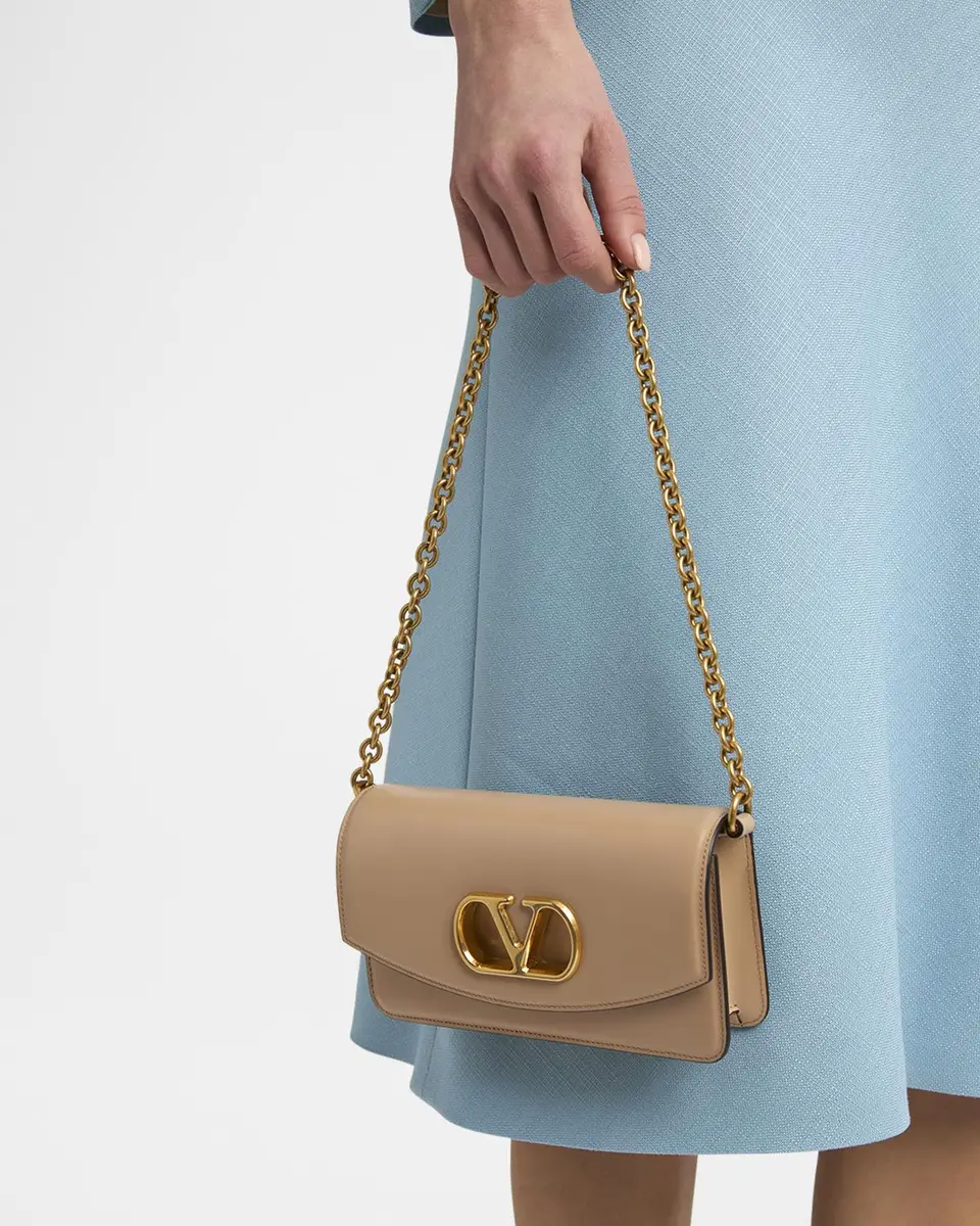 Valentino Garavani Vain Small Flap Leather Clutch Bag | Thumbnail 2 Valentino Garavani Vain Small Flap Leather Clutch Bag | Thumbnail 2