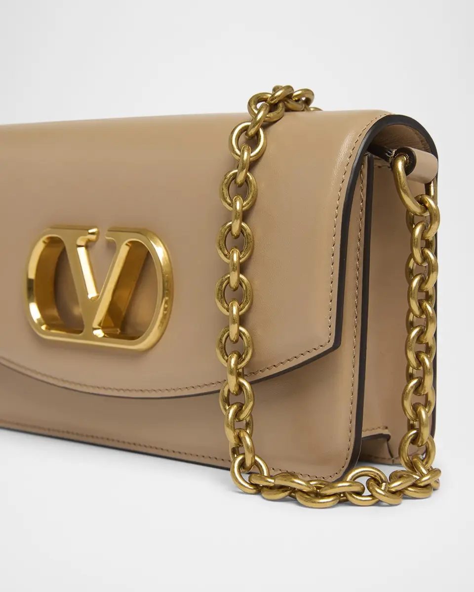 Valentino Garavani Vain Small Flap Leather Clutch Bag | Thumbnail 6 Valentino Garavani Vain Small Flap Leather Clutch Bag | Thumbnail 6
