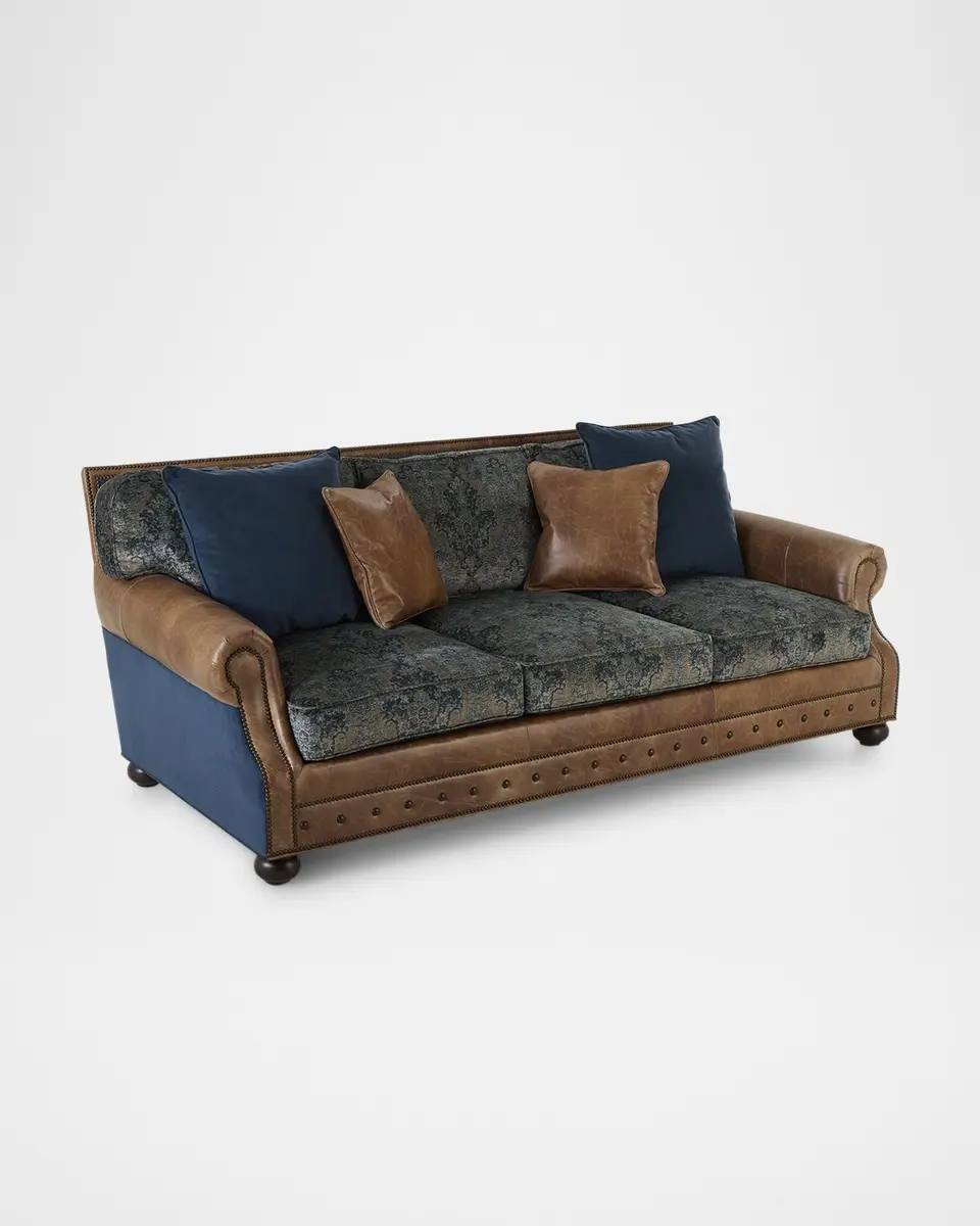 Old Hickory Tannery Brazos Upholstered Leather Sofa, 94.5" | Thumbnail 2
