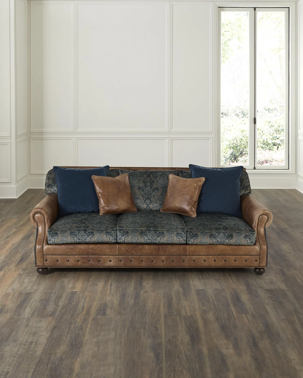 Old Hickory Tannery Brazos Upholstered Leather Sofa, 94.5"