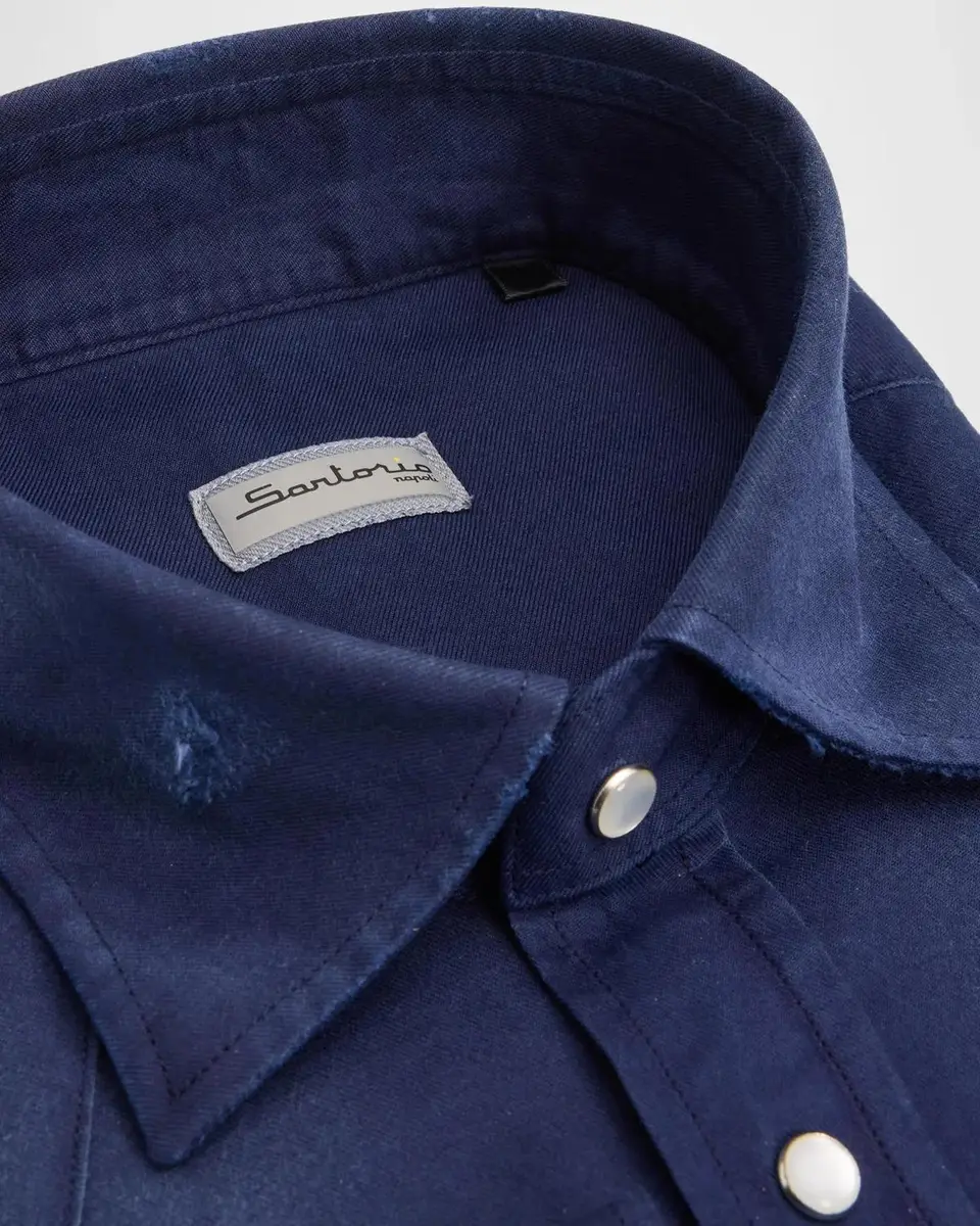 Sartorio Men's Faded Flannel Western Shirt | Thumbnail 3