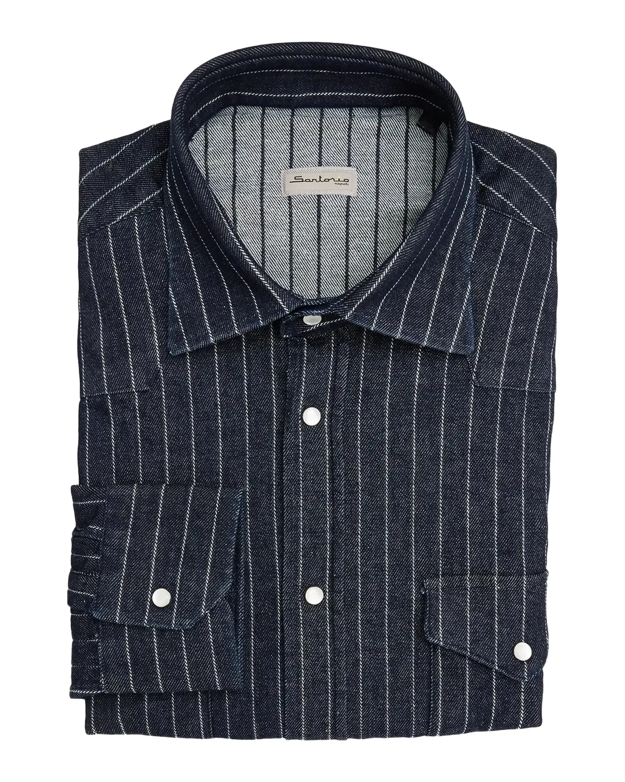 Sartorio Men's Texas Denim Stripe Western Shirt