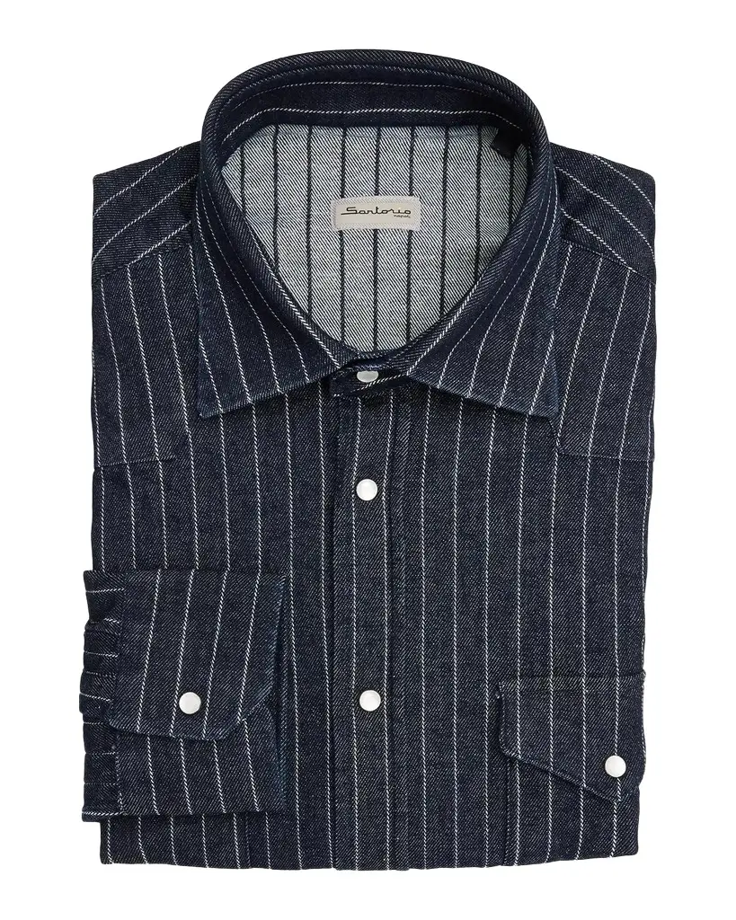 Men's Texas Denim Stripe Western Shirt