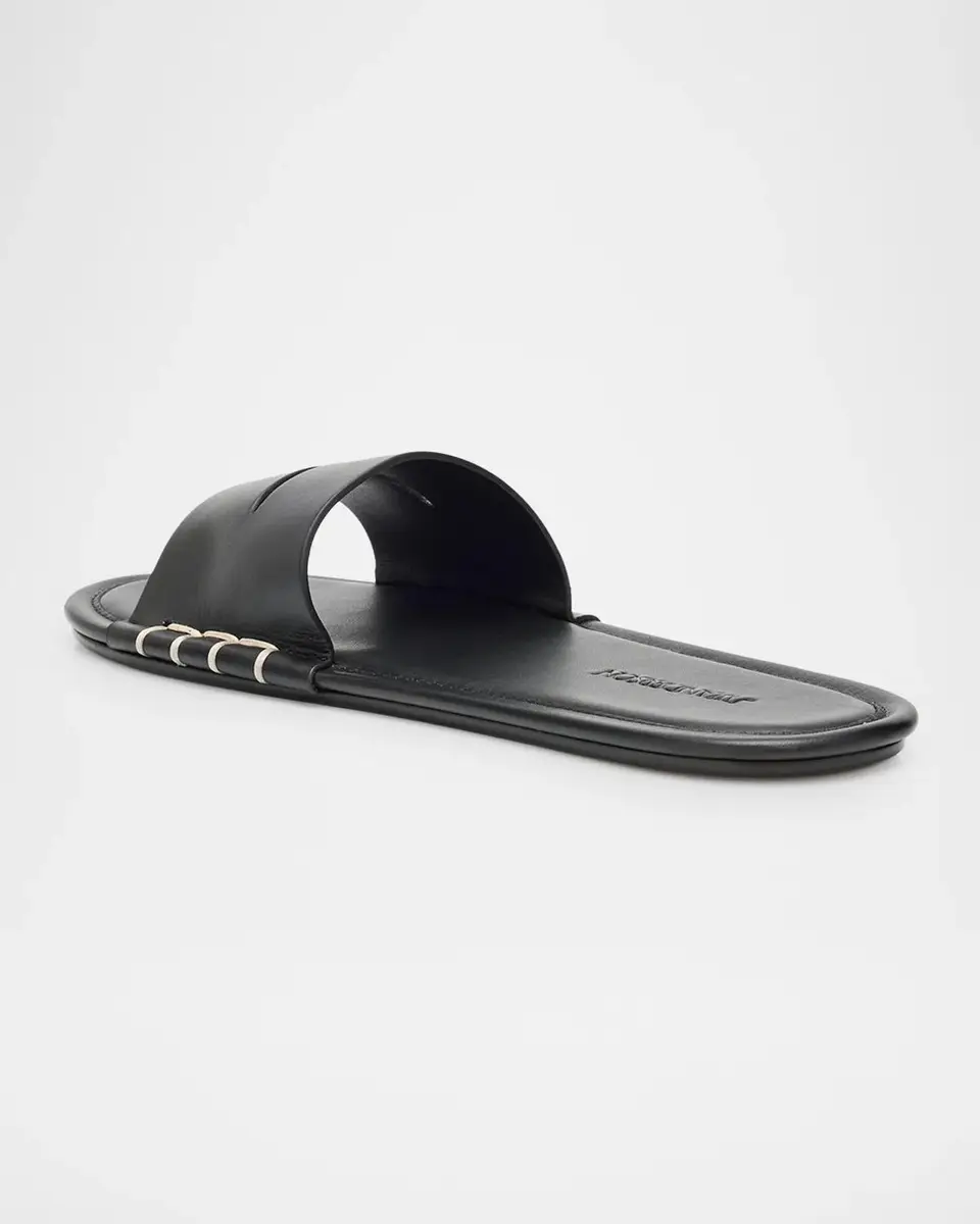 JW Anderson Loafer Leather Flat Slide Sandals | Thumbnail 4 JW Anderson Loafer Leather Flat Slide Sandals | Thumbnail 4