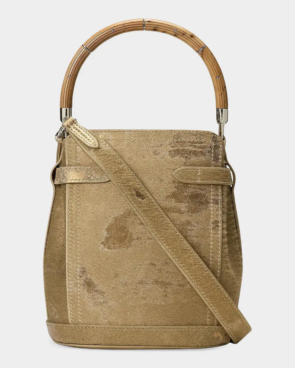 Ralph Lauren Collection Small Calf Hair Bucket Bag | Thumbnail 2