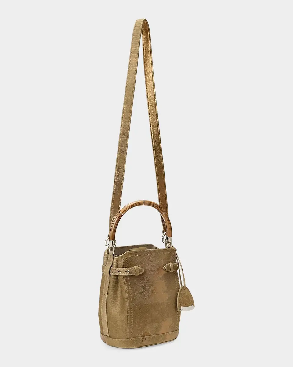 Ralph Lauren Collection Small Calf Hair Bucket Bag | Thumbnail 5
