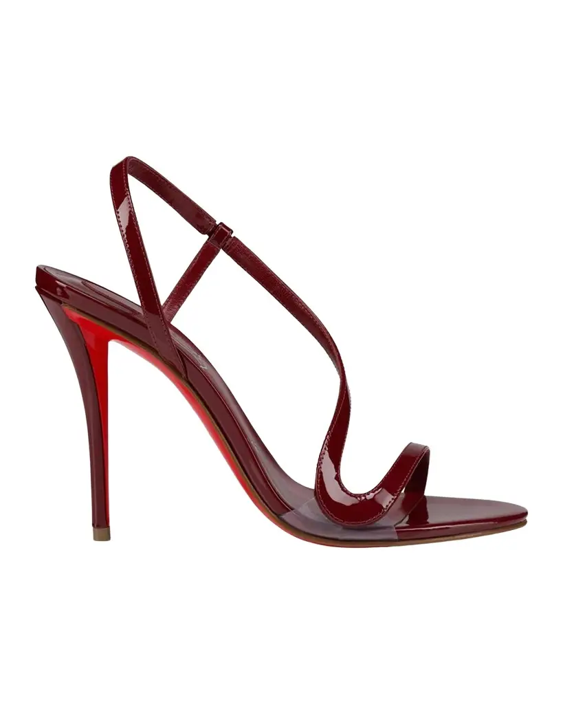 Christian Louboutin 100mm Rosa Z Patent Leather Sandals