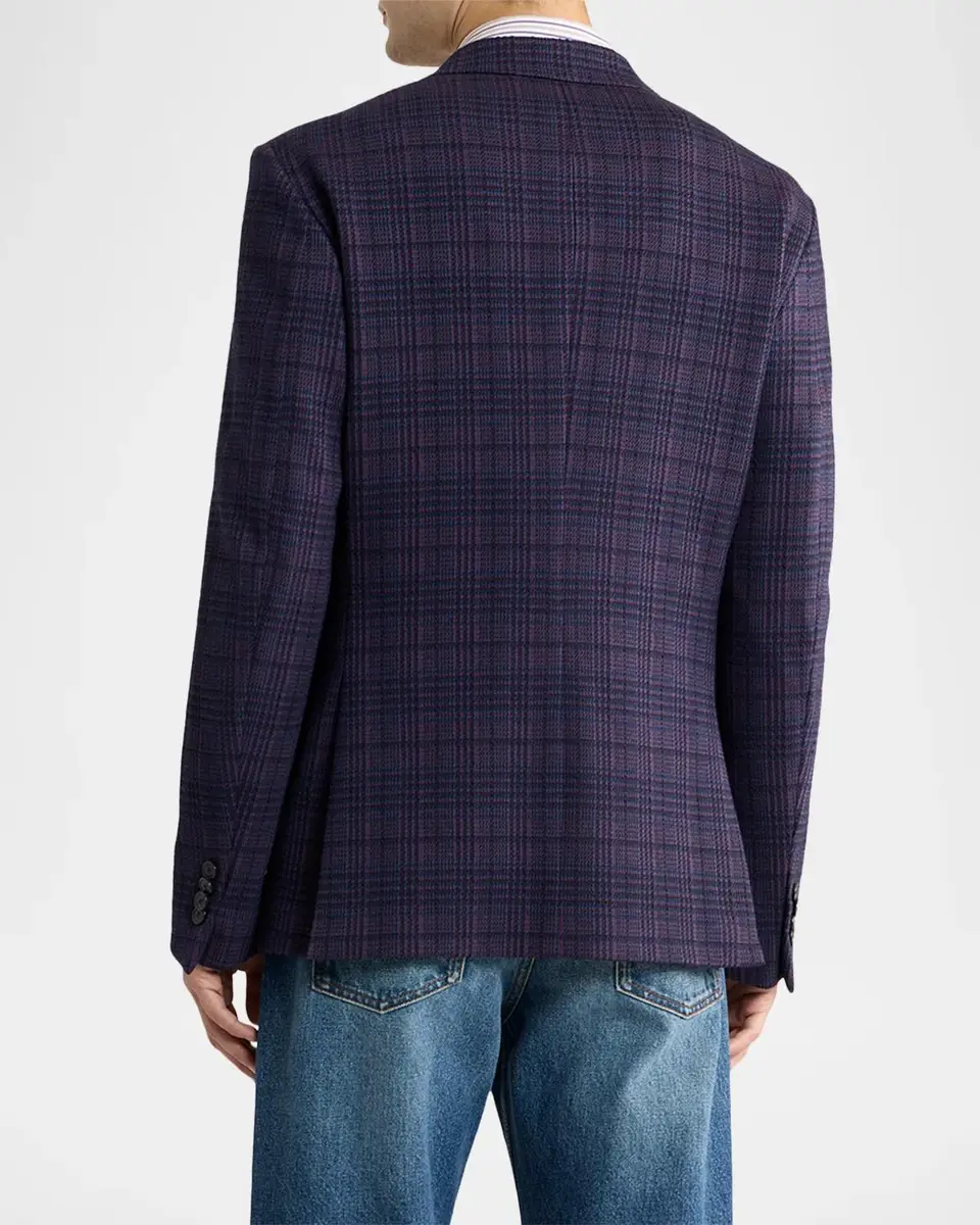 Etro Men's Plaid Paisley-Lined Two-Button Sport Coat | Thumbnail 3