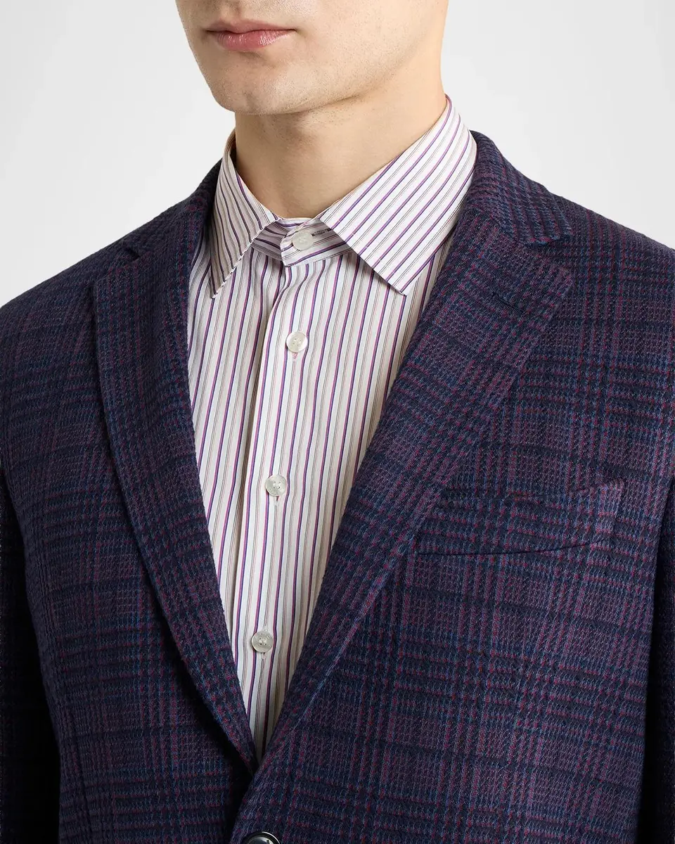 Etro Men's Plaid Paisley-Lined Two-Button Sport Coat | Thumbnail 4