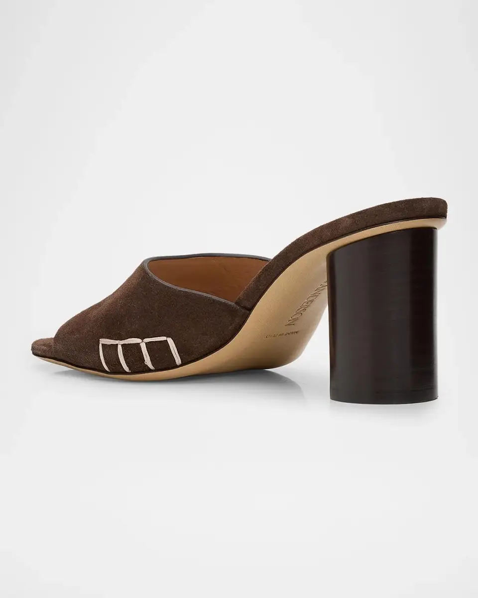 JW Anderson 75mm Suede Loafer Sandals | Thumbnail 4 JW Anderson 75mm Suede Loafer Sandals | Thumbnail 4
