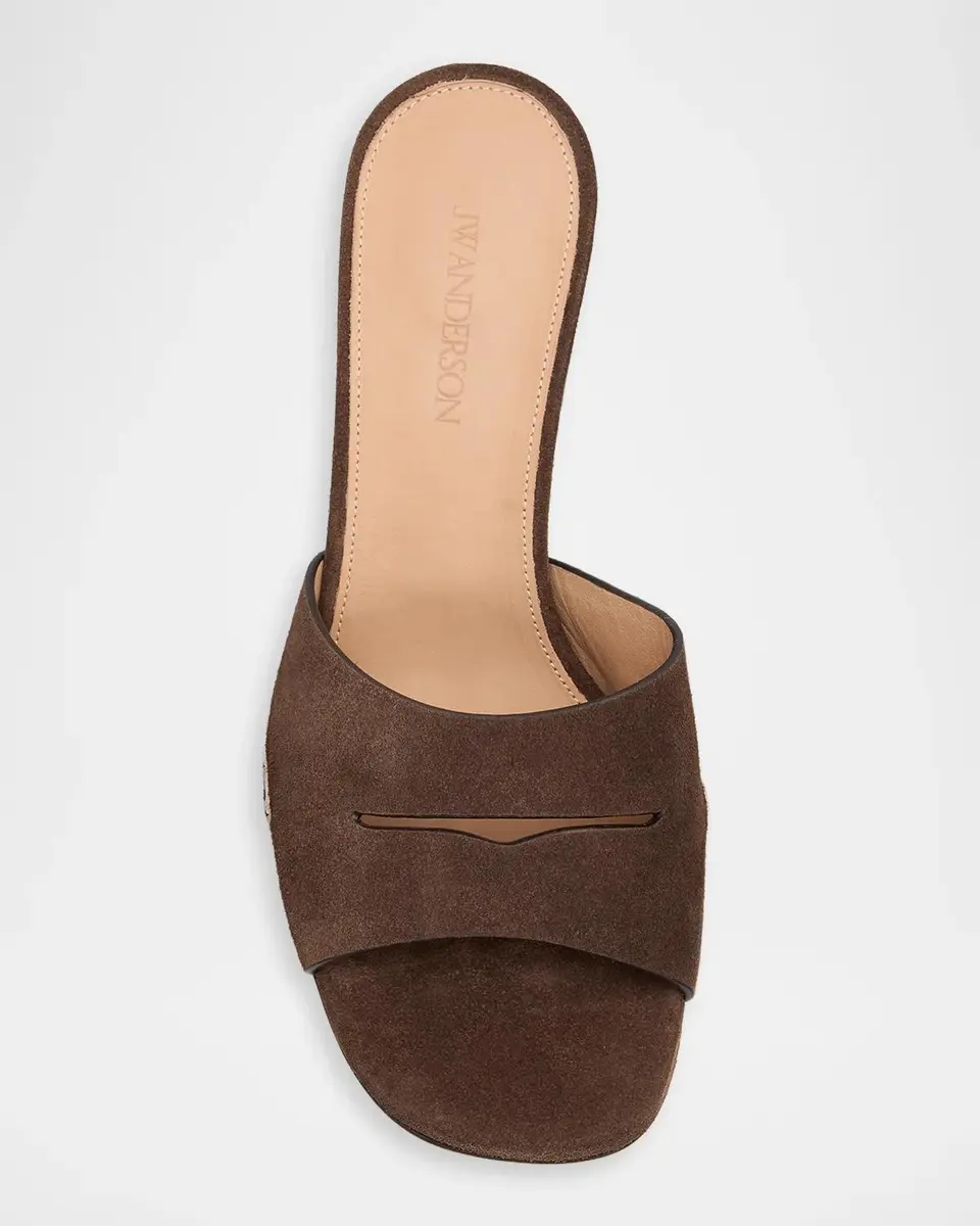 JW Anderson 75mm Suede Loafer Sandals | Thumbnail 5 JW Anderson 75mm Suede Loafer Sandals | Thumbnail 5