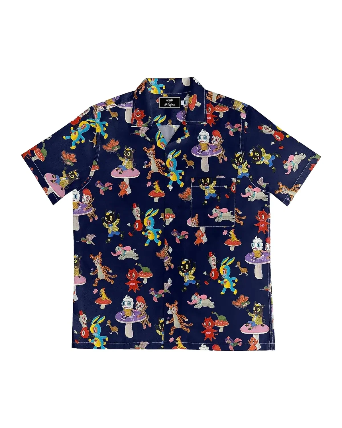 ARRELS Printed Regular-Fit Camp Shirt