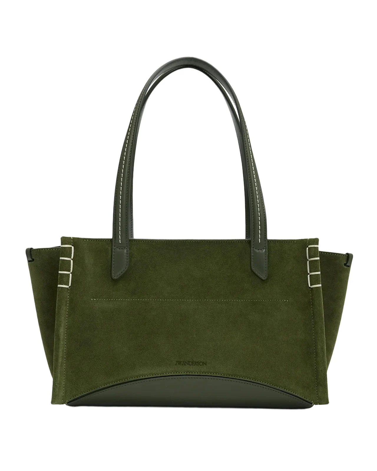 Elongated Loafer Cabas Suede Shoulder Bag