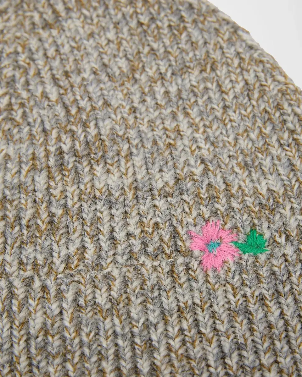 Dries Van Noten Flower Embroidered Wool-Blend Beanie | Thumbnail 2