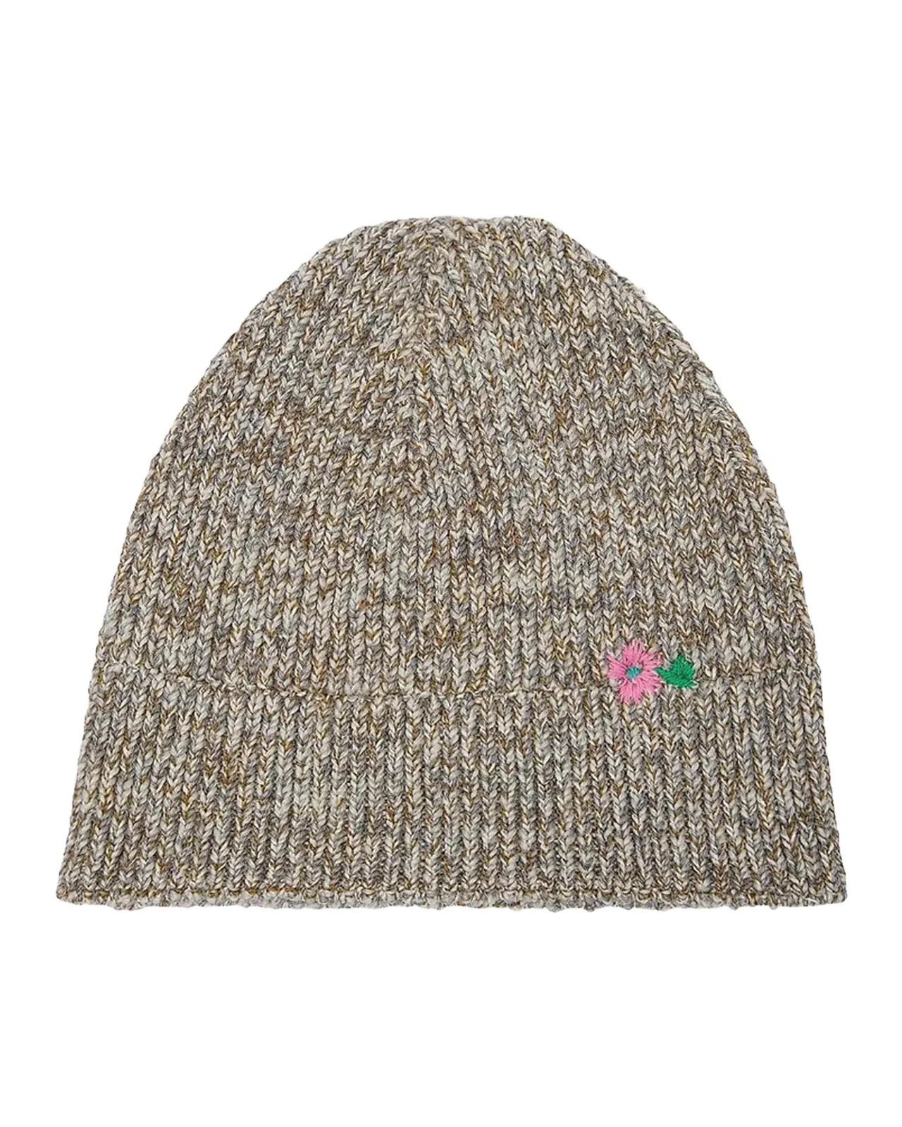 Flower Embroidered Wool-Blend Beanie Flower Embroidered Wool-Blend Beanie