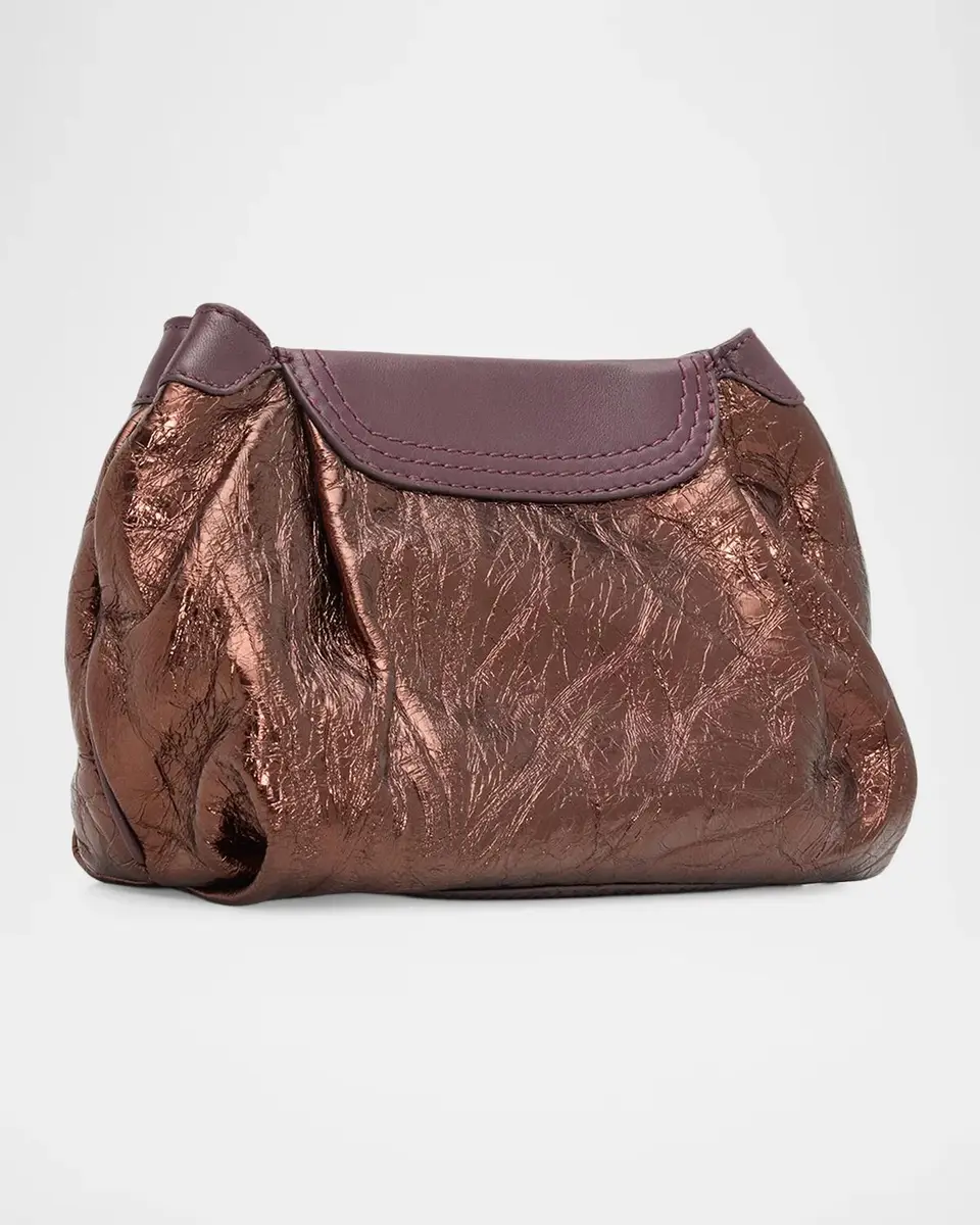 Dries Van Noten Small Metallic Leather Clutch Bag | Thumbnail 3 Dries Van Noten Small Metallic Leather Clutch Bag | Thumbnail 3