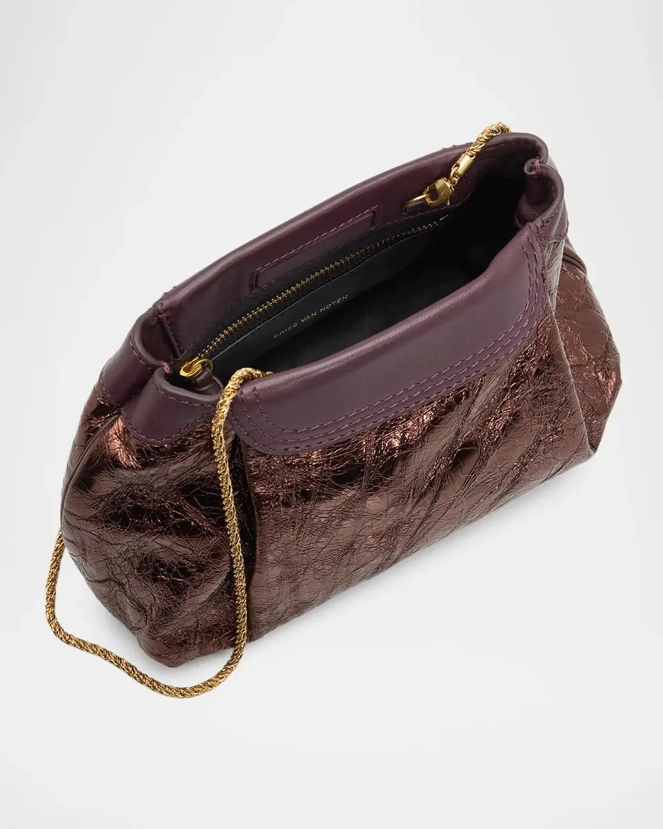 Dries Van Noten Small Metallic Leather Clutch Bag | Thumbnail 4 Dries Van Noten Small Metallic Leather Clutch Bag | Thumbnail 4