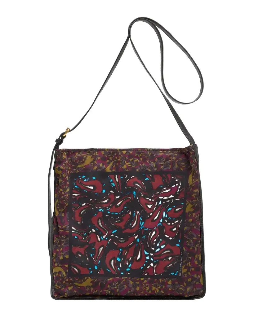 Dries Van Noten Medium Scarf-Print Shoulder Bag
