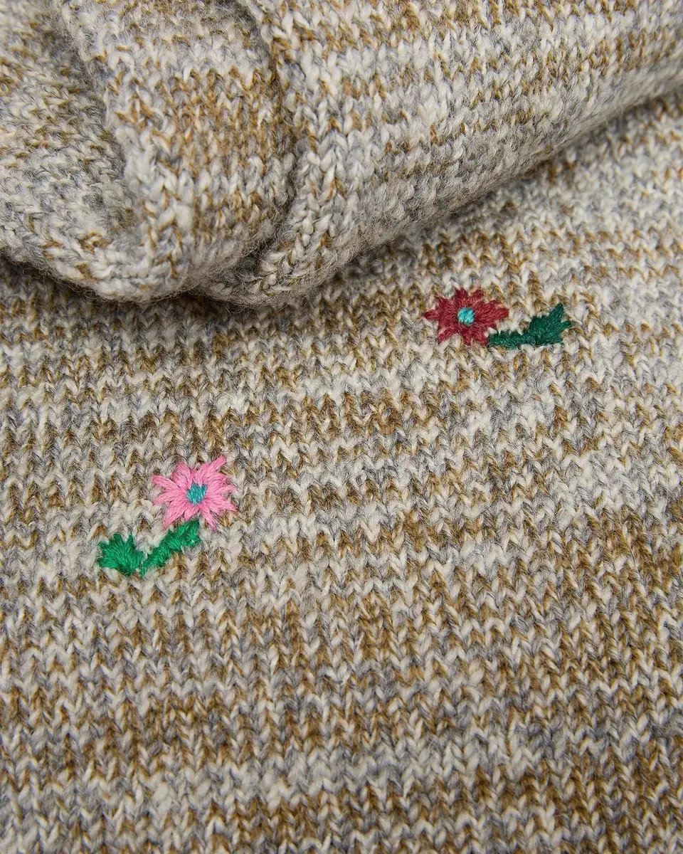 Dries Van Noten Maila Floral-Embroidered Wool-Blend Scarf | Thumbnail 4 Dries Van Noten Maila Floral-Embroidered Wool-Blend Scarf | Thumbnail 4