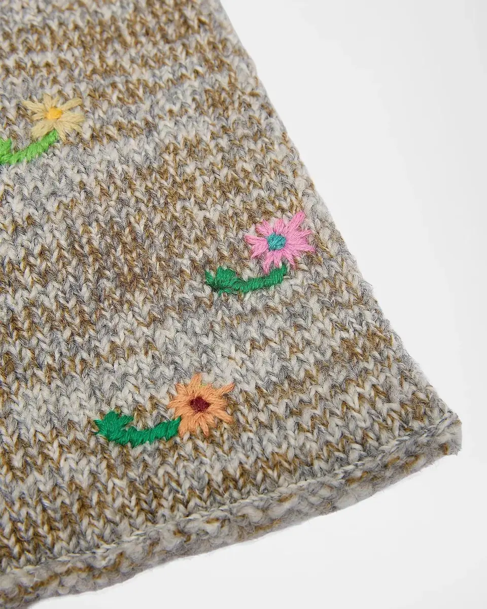 Dries Van Noten Maila Floral-Embroidered Wool-Blend Scarf | Thumbnail 5 Dries Van Noten Maila Floral-Embroidered Wool-Blend Scarf | Thumbnail 5
