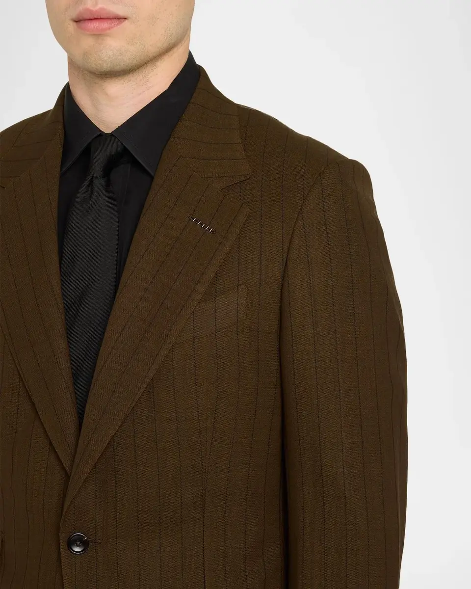 Tom Ford Men's Fresco Stripe Single-Breasted Suit | Thumbnail 5 Tom Ford Men's Fresco Stripe Single-Breasted Suit | Thumbnail 5