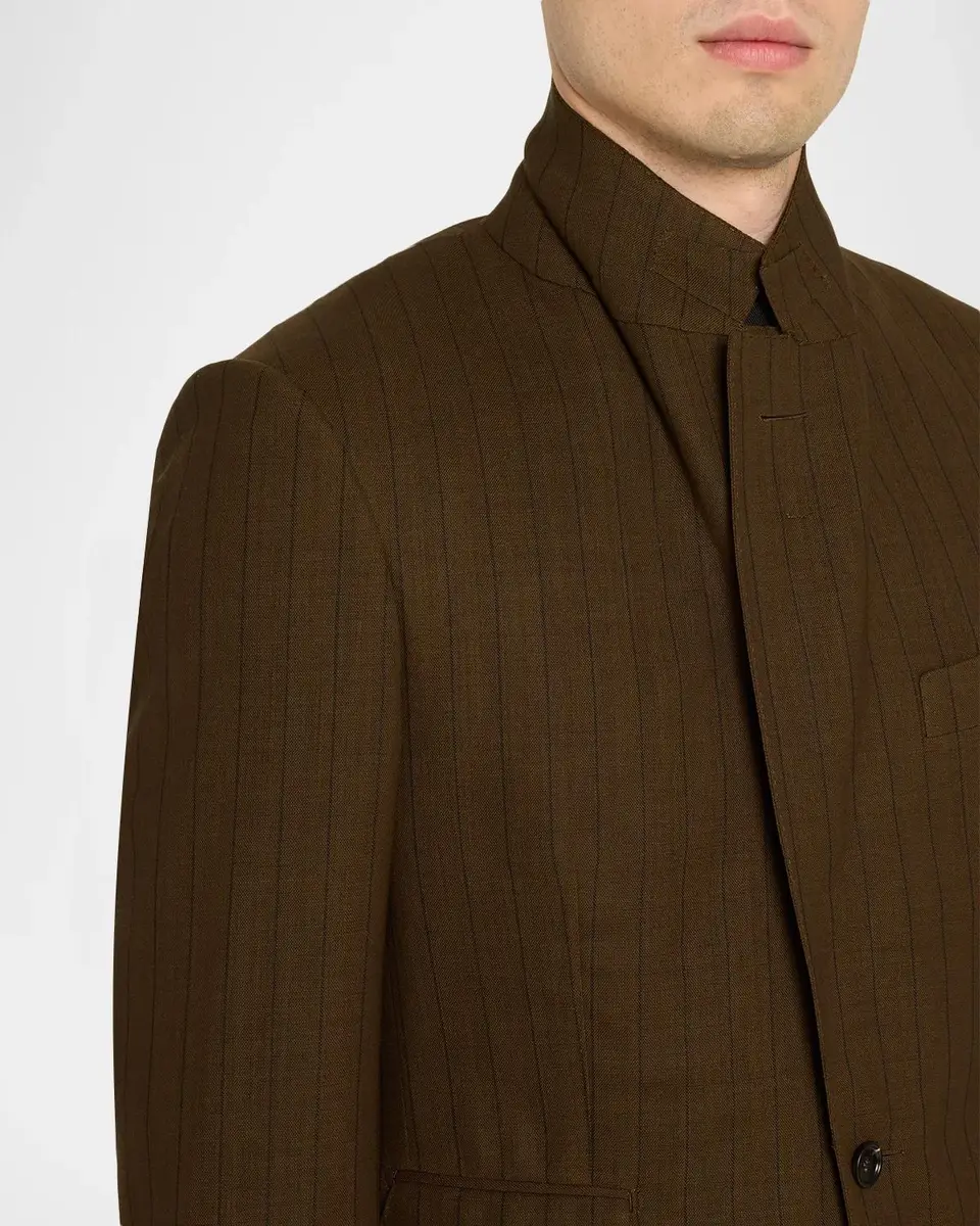 Tom Ford Men's Fresco Stripe Single-Breasted Suit | Thumbnail 7 Tom Ford Men's Fresco Stripe Single-Breasted Suit | Thumbnail 7