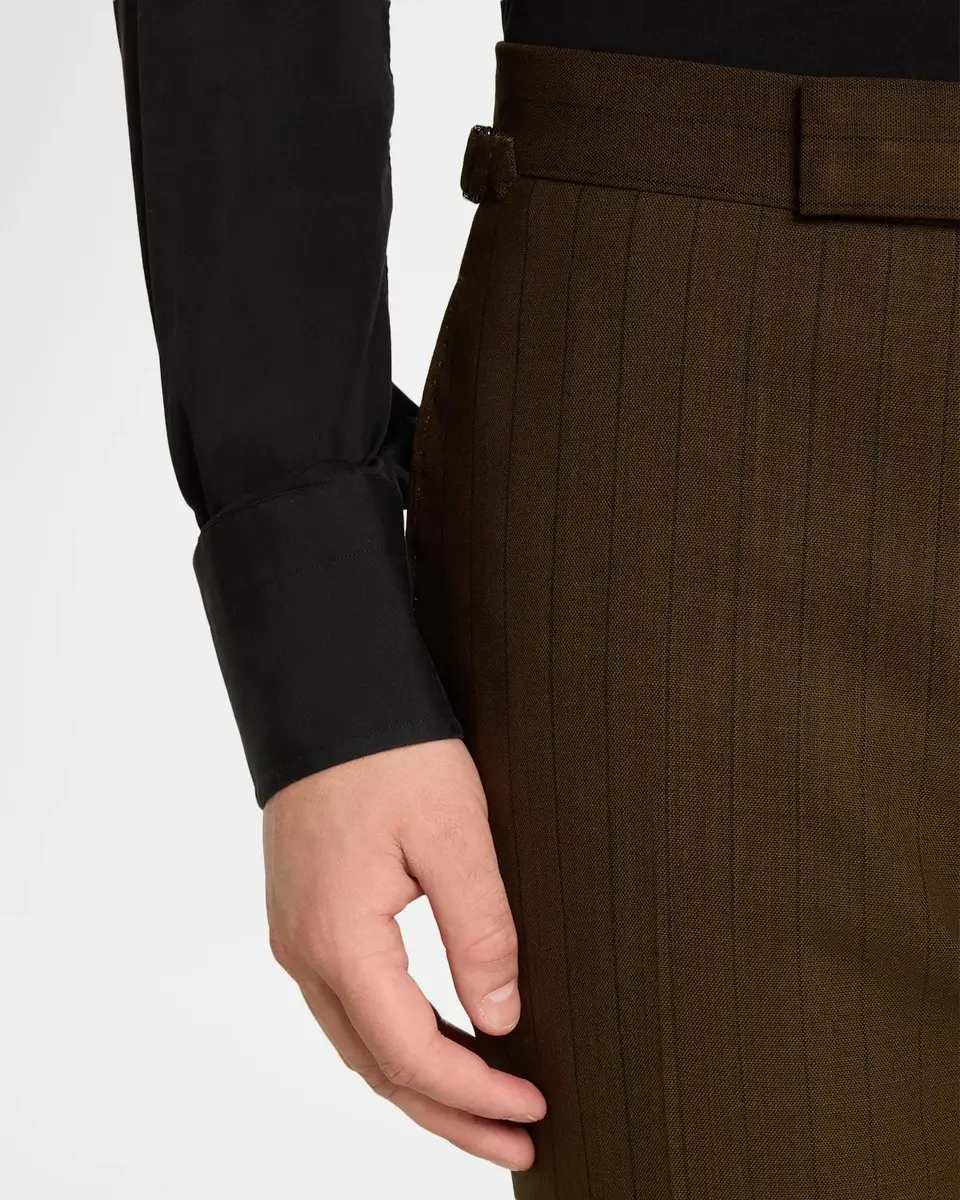 Tom Ford Men's Fresco Stripe Single-Breasted Suit | Thumbnail 9 Tom Ford Men's Fresco Stripe Single-Breasted Suit | Thumbnail 9