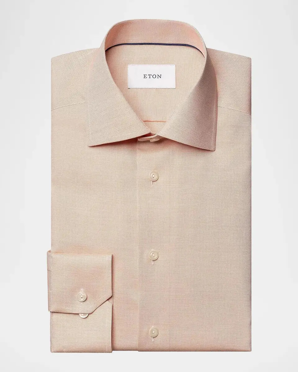 Eton Solid Cotton Slim-Fit Oxford Shirt | Thumbnail 4 Eton Solid Cotton Slim-Fit Oxford Shirt | Thumbnail 4