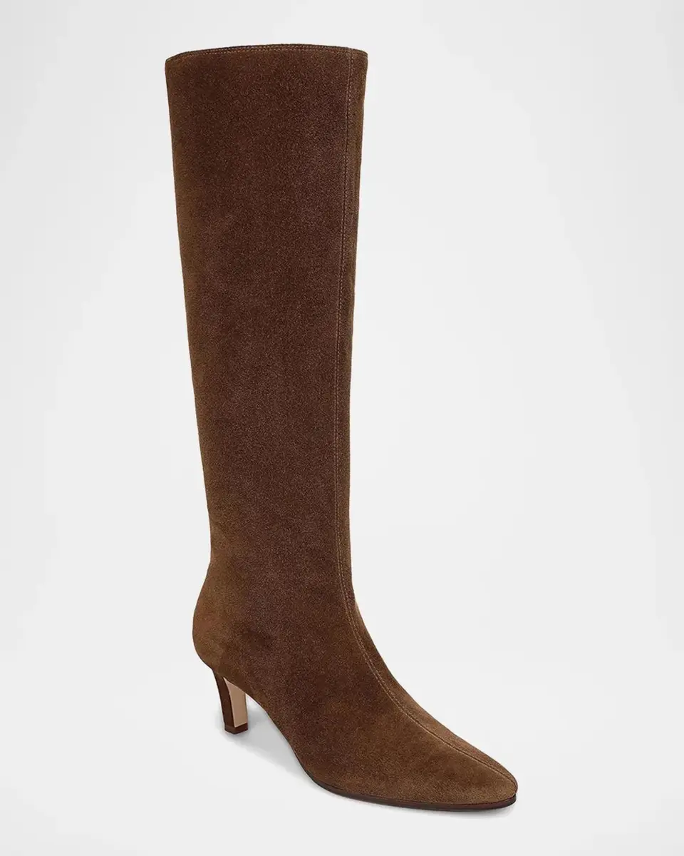 Veronica Beard Aisla 60MM Suede Knee-High Boots | Thumbnail 4