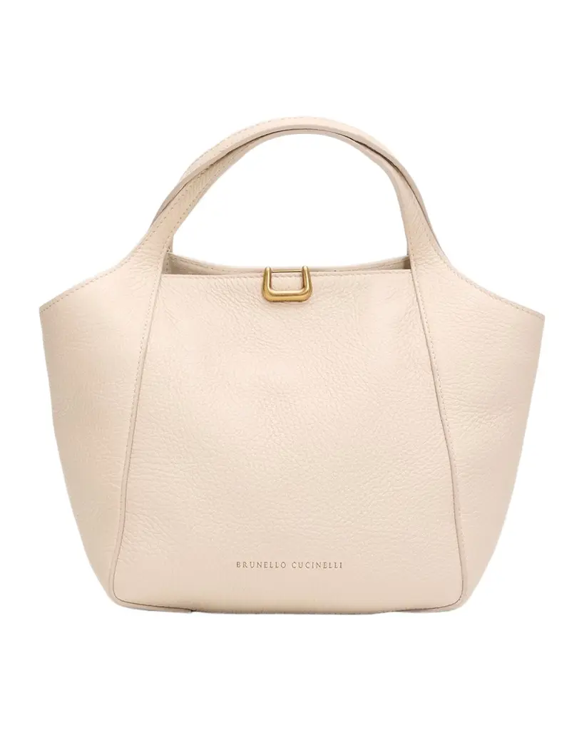 Brunello Cucinelli Sartorial Small Bucket Bag in Grain Leather