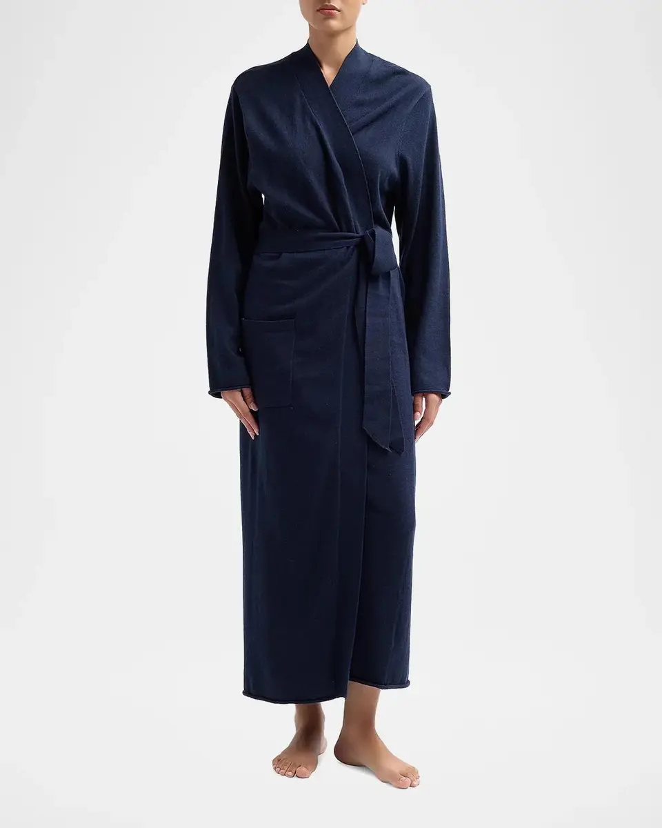 Papinelle Cotton-Cashmere Tie-Waist Robe | Thumbnail 2 Papinelle Cotton-Cashmere Tie-Waist Robe | Thumbnail 2