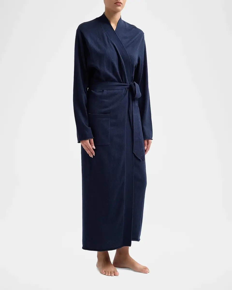 Papinelle Cotton-Cashmere Tie-Waist Robe | Thumbnail 4 Papinelle Cotton-Cashmere Tie-Waist Robe | Thumbnail 4