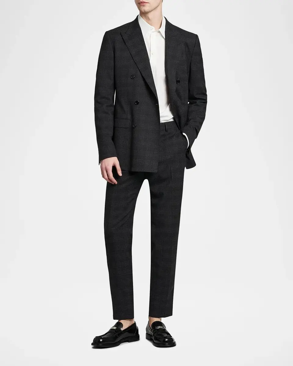 Dolce & Gabbana Plaid Wool-Blend Double-Breasted Suit | Thumbnail 2 Dolce & Gabbana Plaid Wool-Blend Double-Breasted Suit | Thumbnail 2