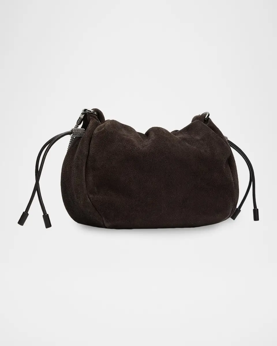Brunello Cucinelli Drawstring Suede Shoulder Bag | Thumbnail 3 Brunello Cucinelli Drawstring Suede Shoulder Bag | Thumbnail 3