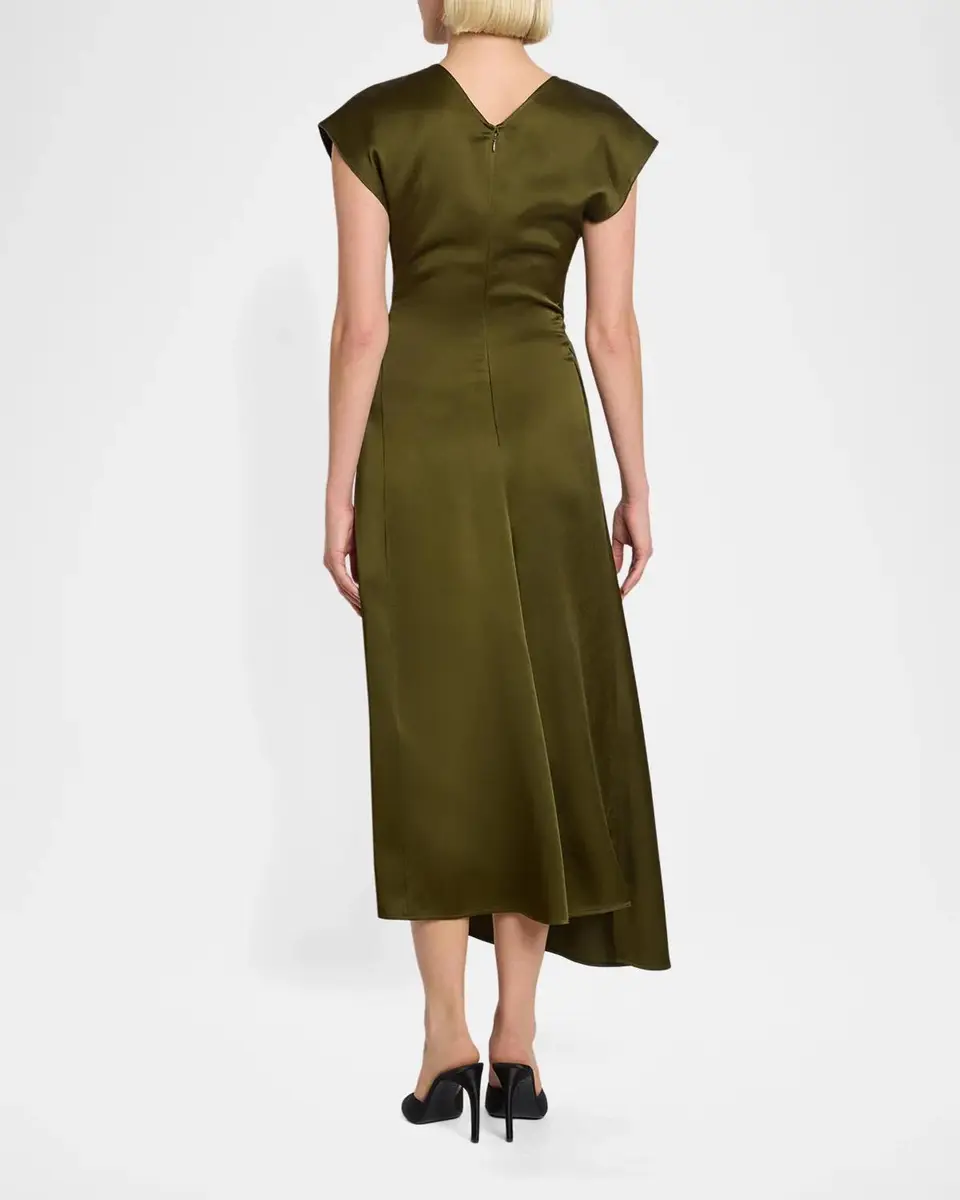 Victoria Beckham Aria Twist-Front Midi Dress | Thumbnail 3 Victoria Beckham Aria Twist-Front Midi Dress | Thumbnail 3