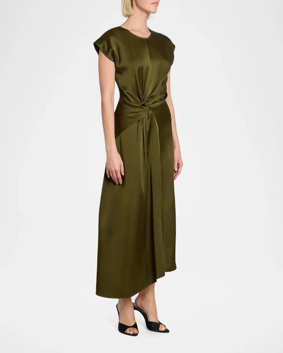Victoria Beckham Aria Twist-Front Midi Dress | Thumbnail 5 Victoria Beckham Aria Twist-Front Midi Dress | Thumbnail 5