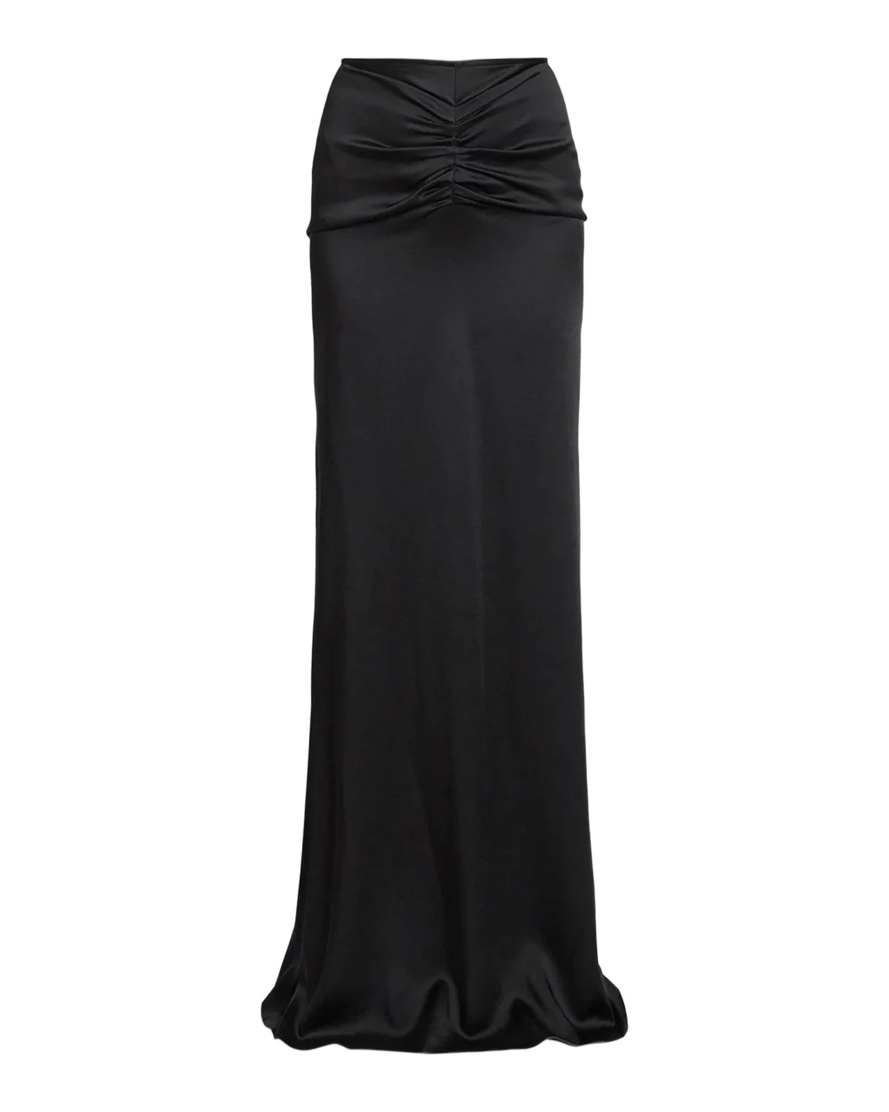 Victoria Beckham Isabella Satin Ruched Maxi Skirt