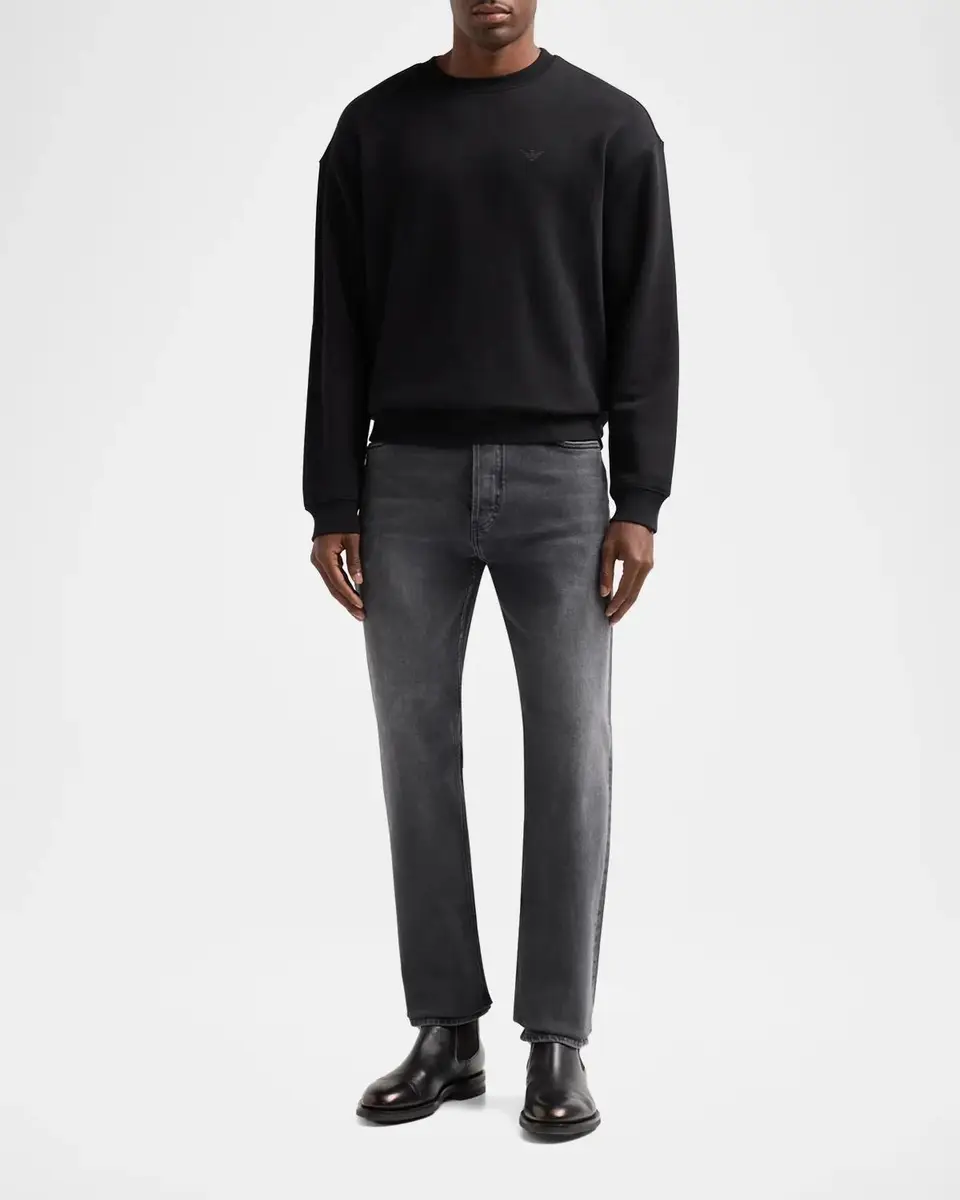 Emporio Armani Logo Jersey Crewneck Sweatshirt | Thumbnail 2