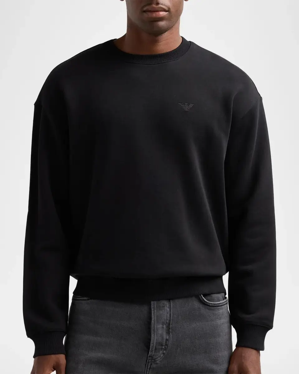 Emporio Armani Logo Jersey Crewneck Sweatshirt | Thumbnail 5