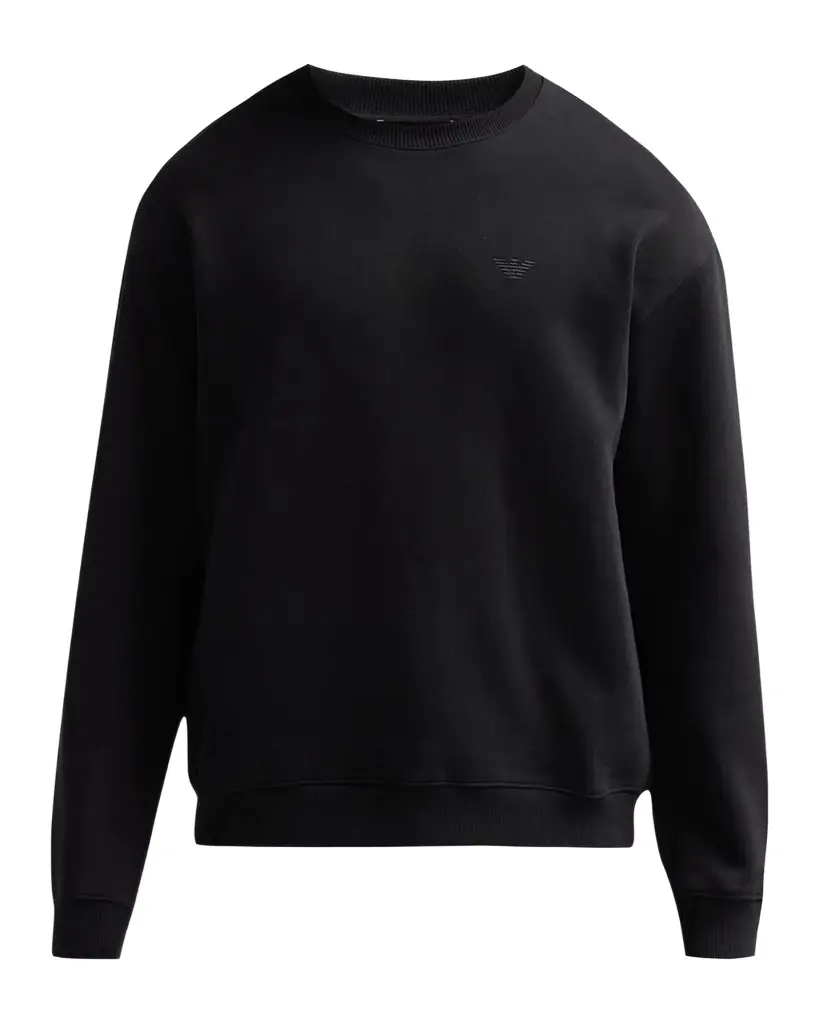 Emporio Armani Logo Jersey Crewneck Sweatshirt