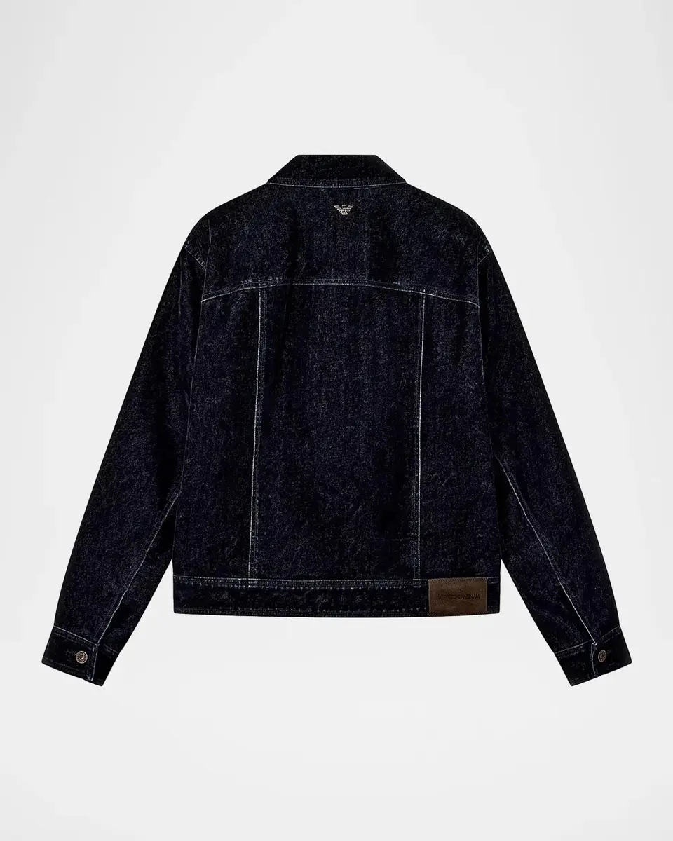 Emporio Armani Flocked Denim Jacket | Thumbnail 2