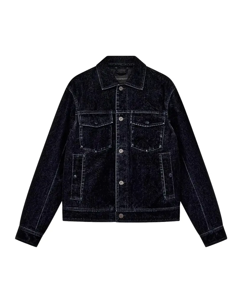 Emporio Armani Flocked Denim Jacket