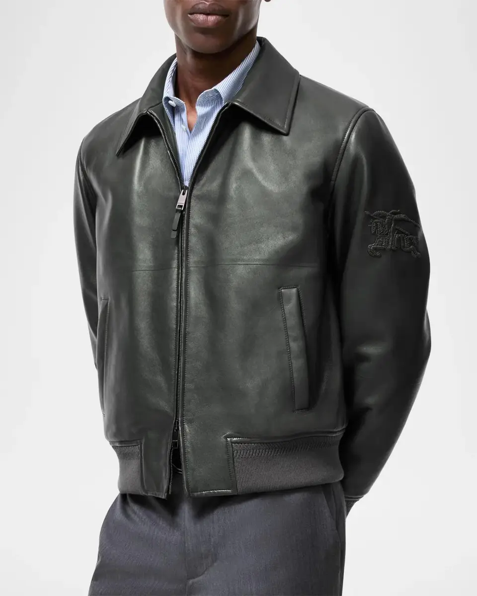 Burberry Bloomsbury Leather Bomber Jacket | Thumbnail 3 Burberry Bloomsbury Leather Bomber Jacket | Thumbnail 3
