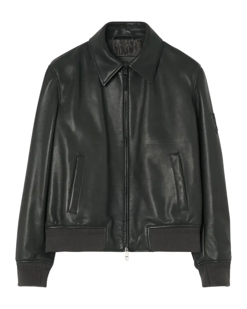 Burberry Bloomsbury Leather Bomber Jacket
