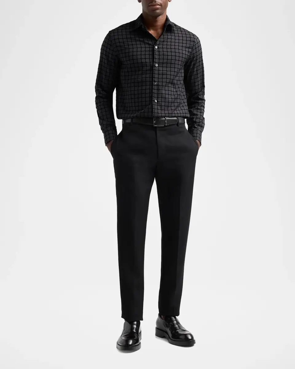 Emporio Armani Flocked Micro Box Sport Shirt | Thumbnail 2 Emporio Armani Flocked Micro Box Sport Shirt | Thumbnail 2