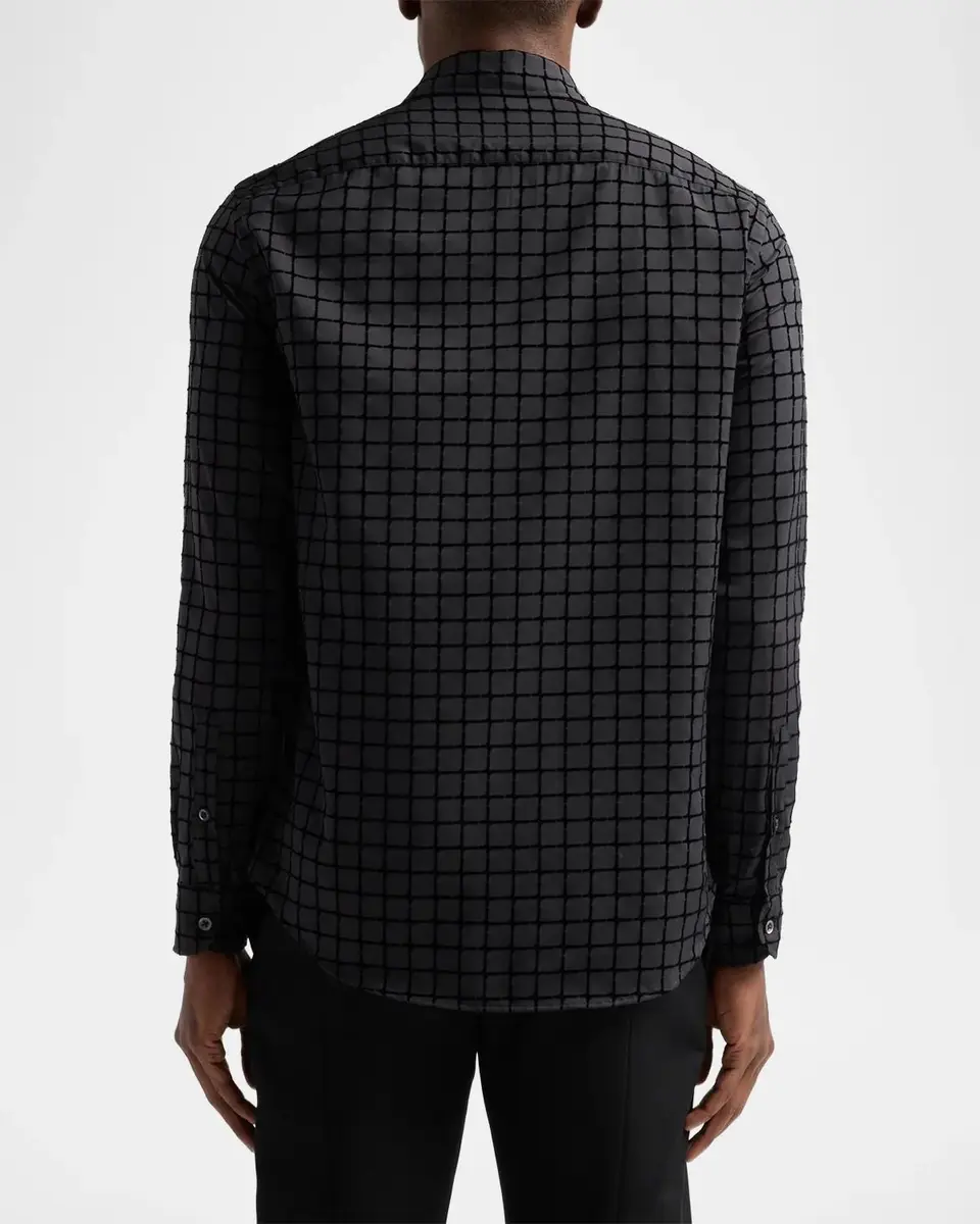 Emporio Armani Flocked Micro Box Sport Shirt | Thumbnail 3 Emporio Armani Flocked Micro Box Sport Shirt | Thumbnail 3
